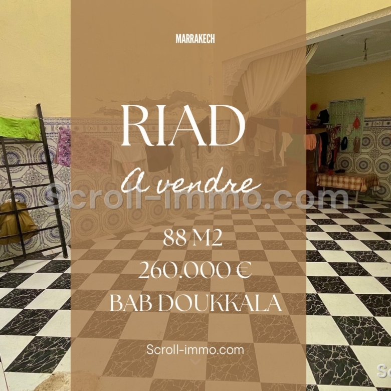 Riad Titré à rénover 88m² Bab Doukkala
