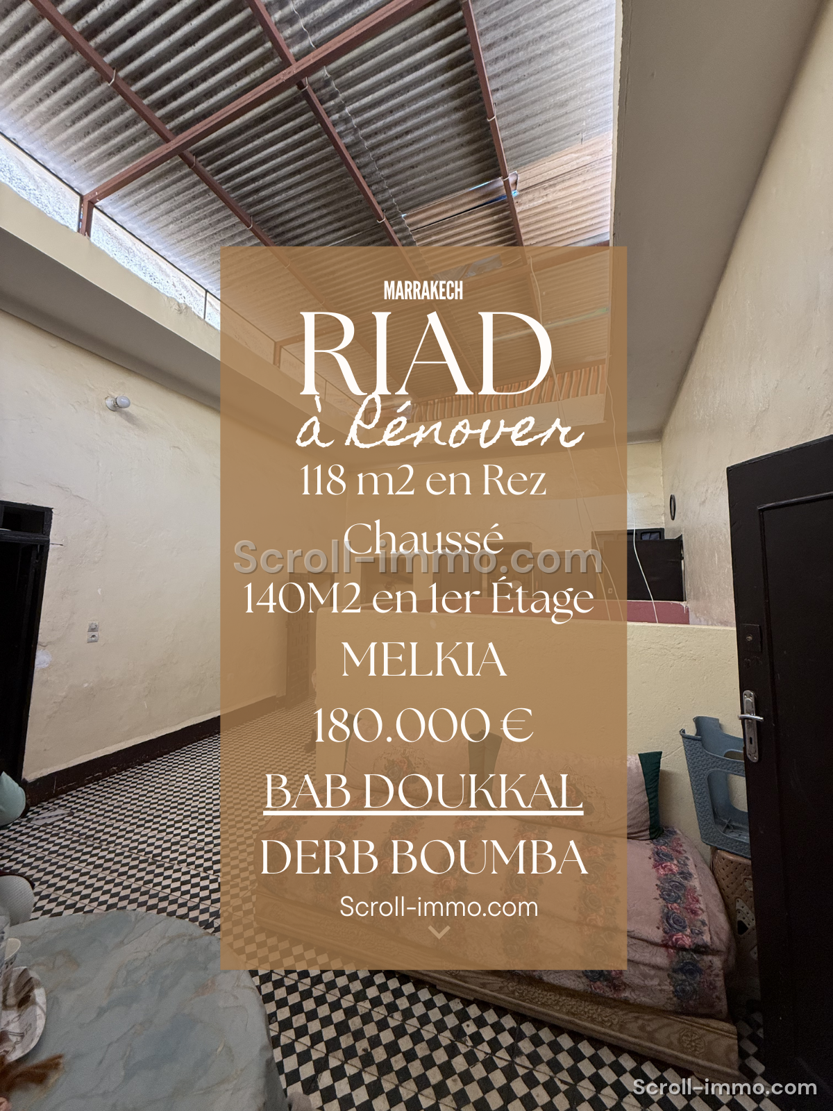 Riad Melkia a rénover Bab Doukala 118M2