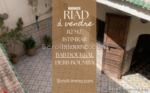 Riad Istimrar 112M2 Bab Doukala Derb Bomba