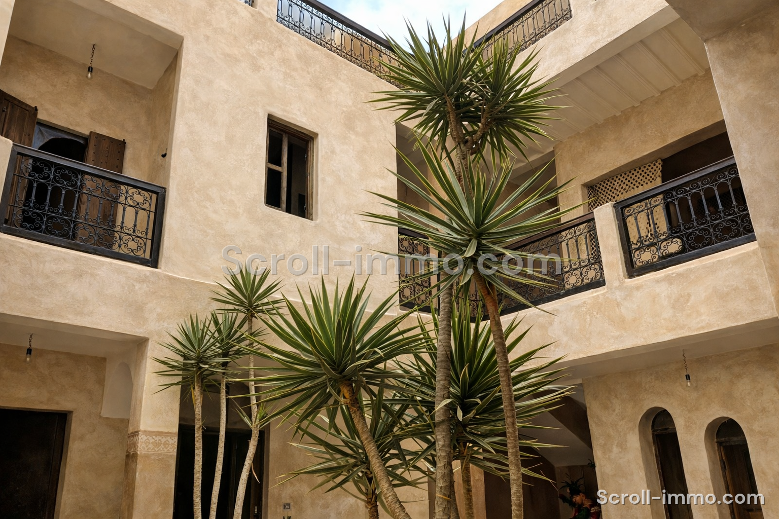 Riad titré de 160 m² au sol – Piscine chauffée – Quartier Laâgza, proche Riad Laarouss