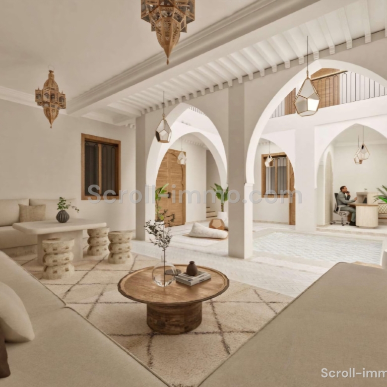 Riad de luxe titré – 112 m² au sol – 4 chambres – Médina de Marrakech