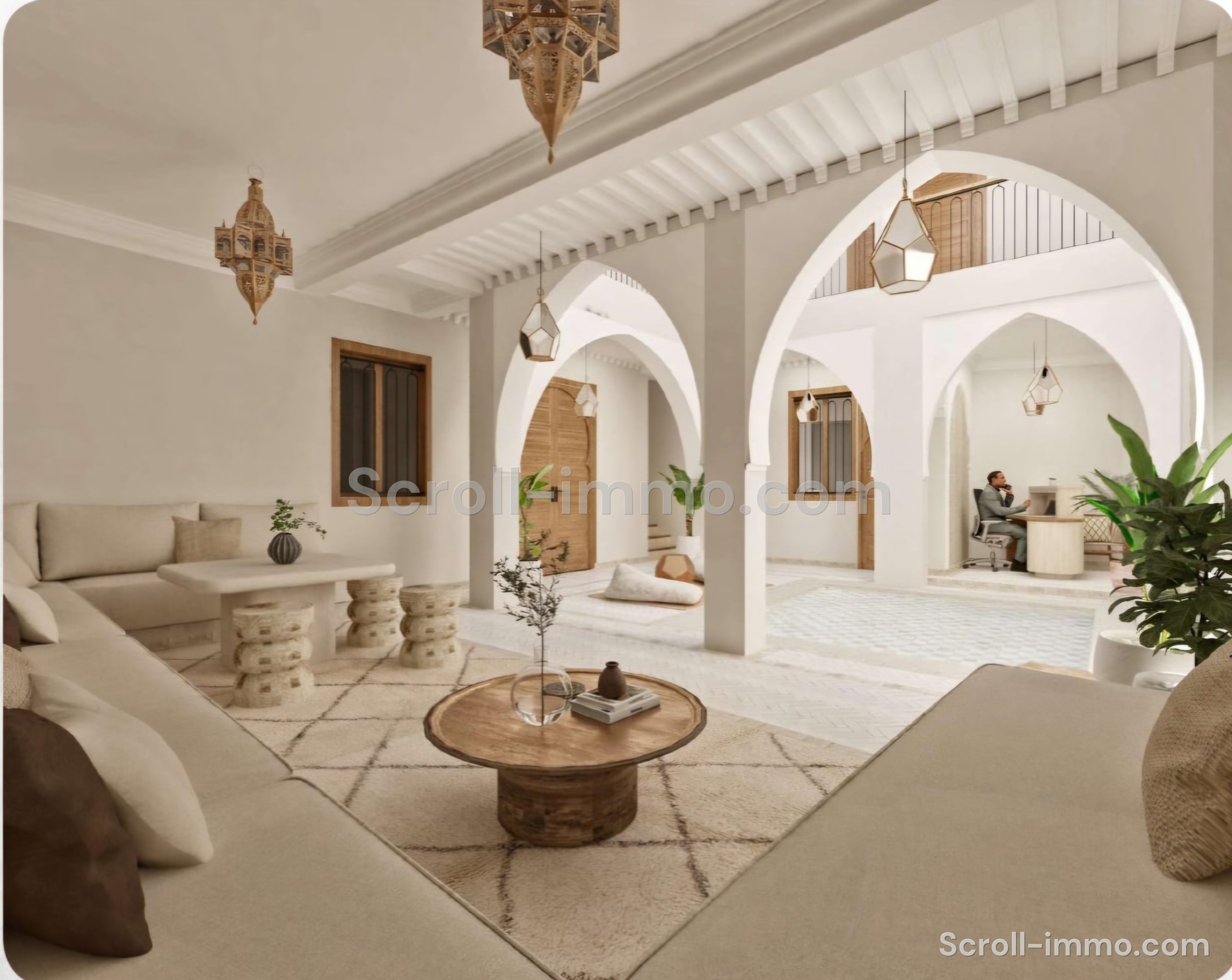 Riad de luxe titré – 112 m² au sol – 4 chambres – Médina de Marrakech