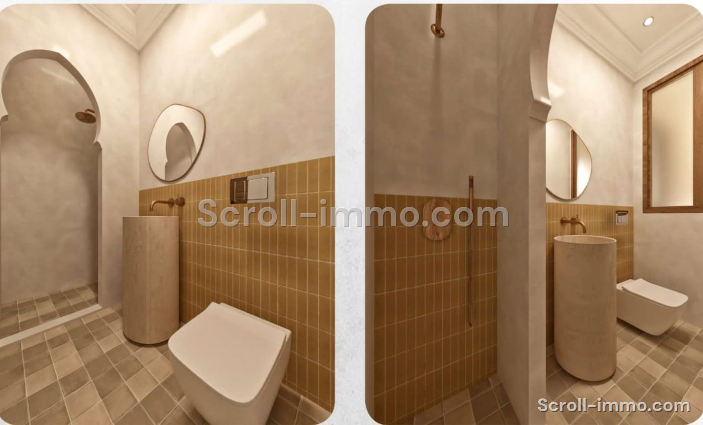Riad de luxe titré – 112 m² au sol – 4 chambres – Médina de Marrakech