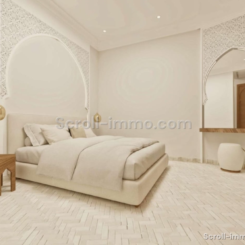Riad de luxe titré – 112 m² au sol – 4 chambres – Médina de Marrakech