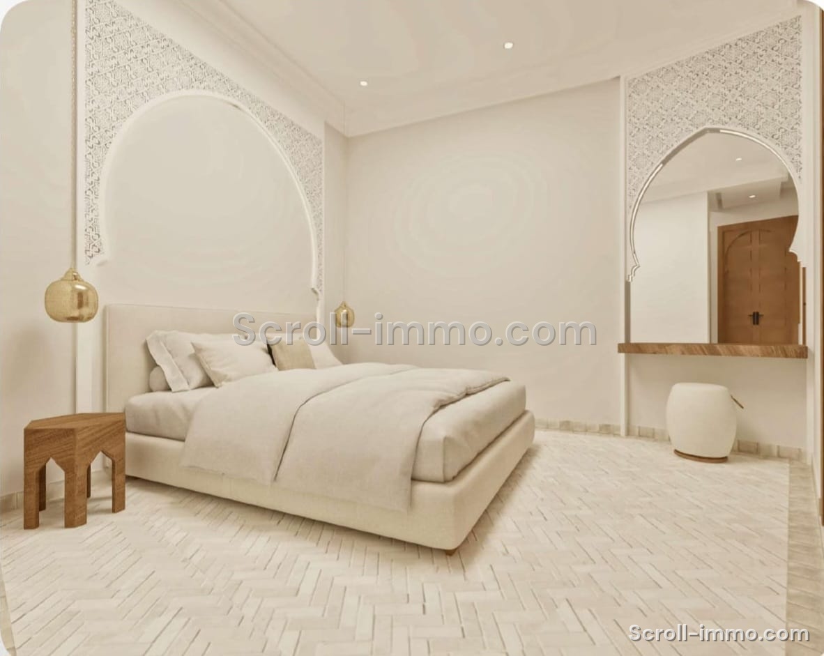 Riad de luxe titré – 112 m² au sol – 4 chambres – Médina de Marrakech
