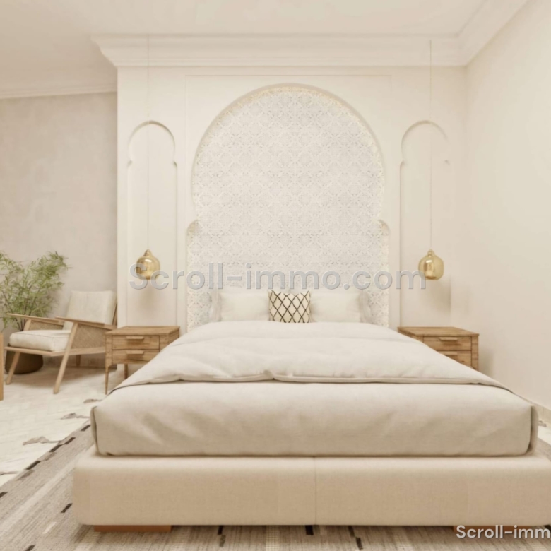 Riad de luxe titré – 112 m² au sol – 4 chambres – Médina de Marrakech