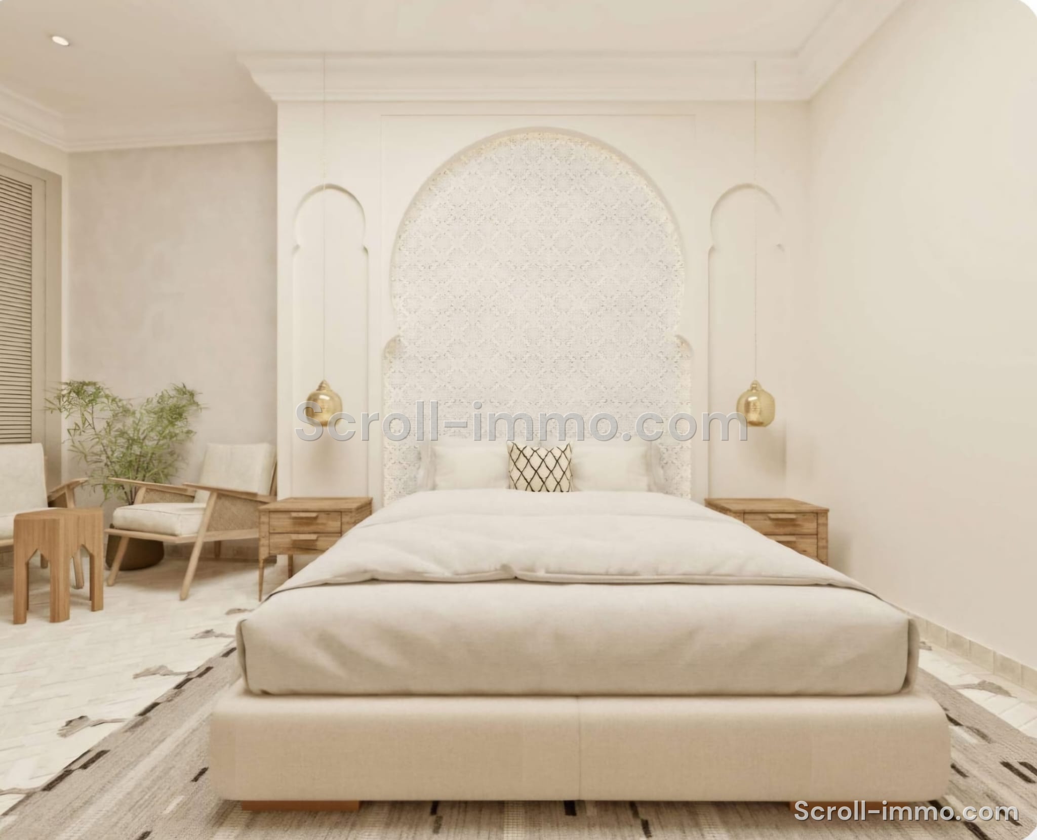 Riad de luxe titré – 112 m² au sol – 4 chambres – Médina de Marrakech