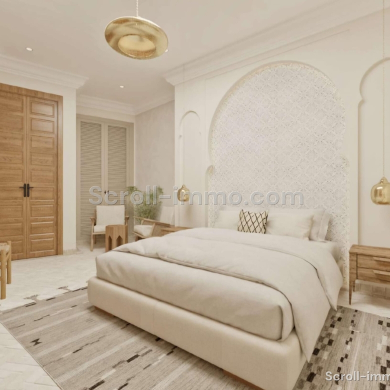 Riad de luxe titré – 112 m² au sol – 4 chambres – Médina de Marrakech