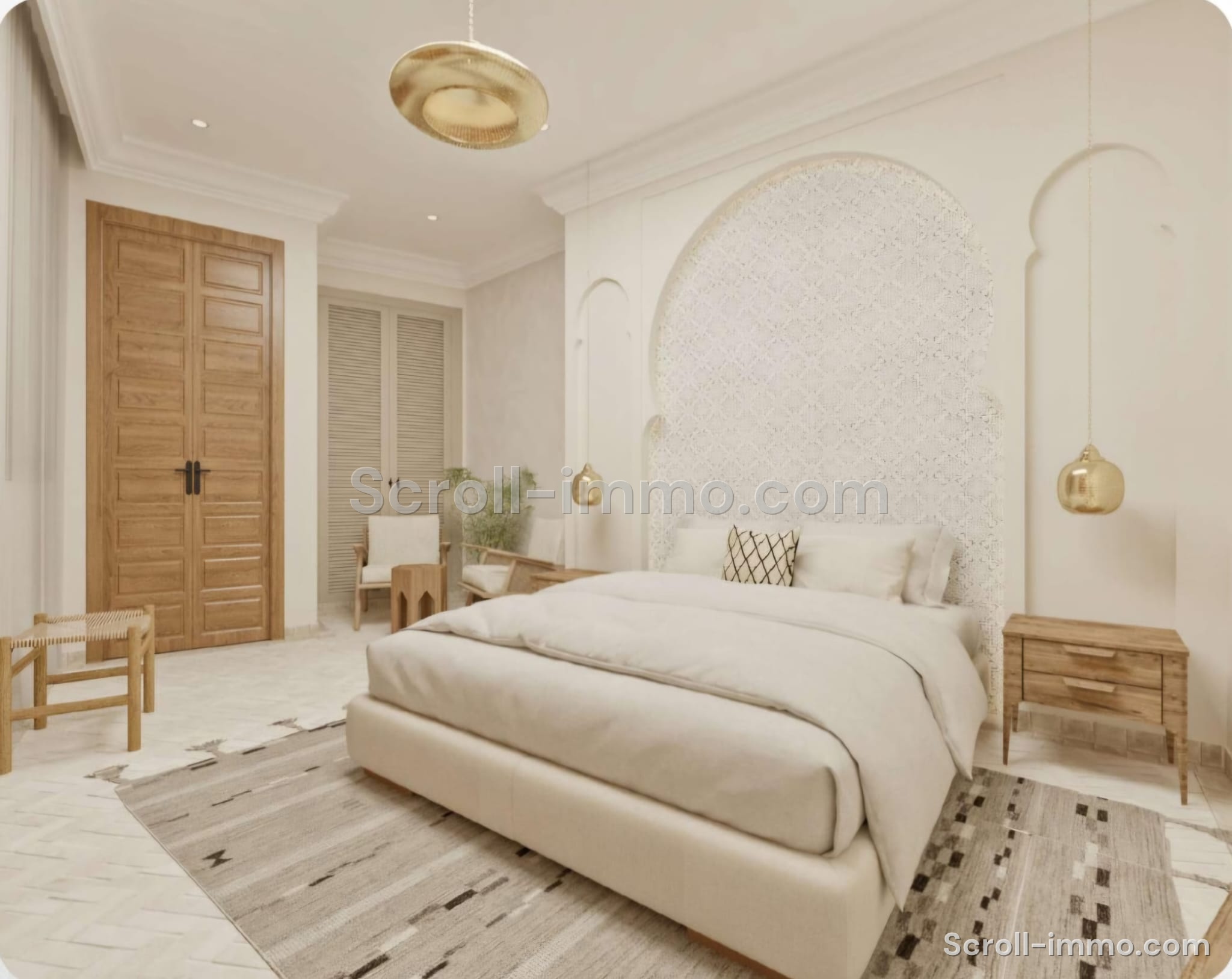 Riad de luxe titré – 112 m² au sol – 4 chambres – Médina de Marrakech