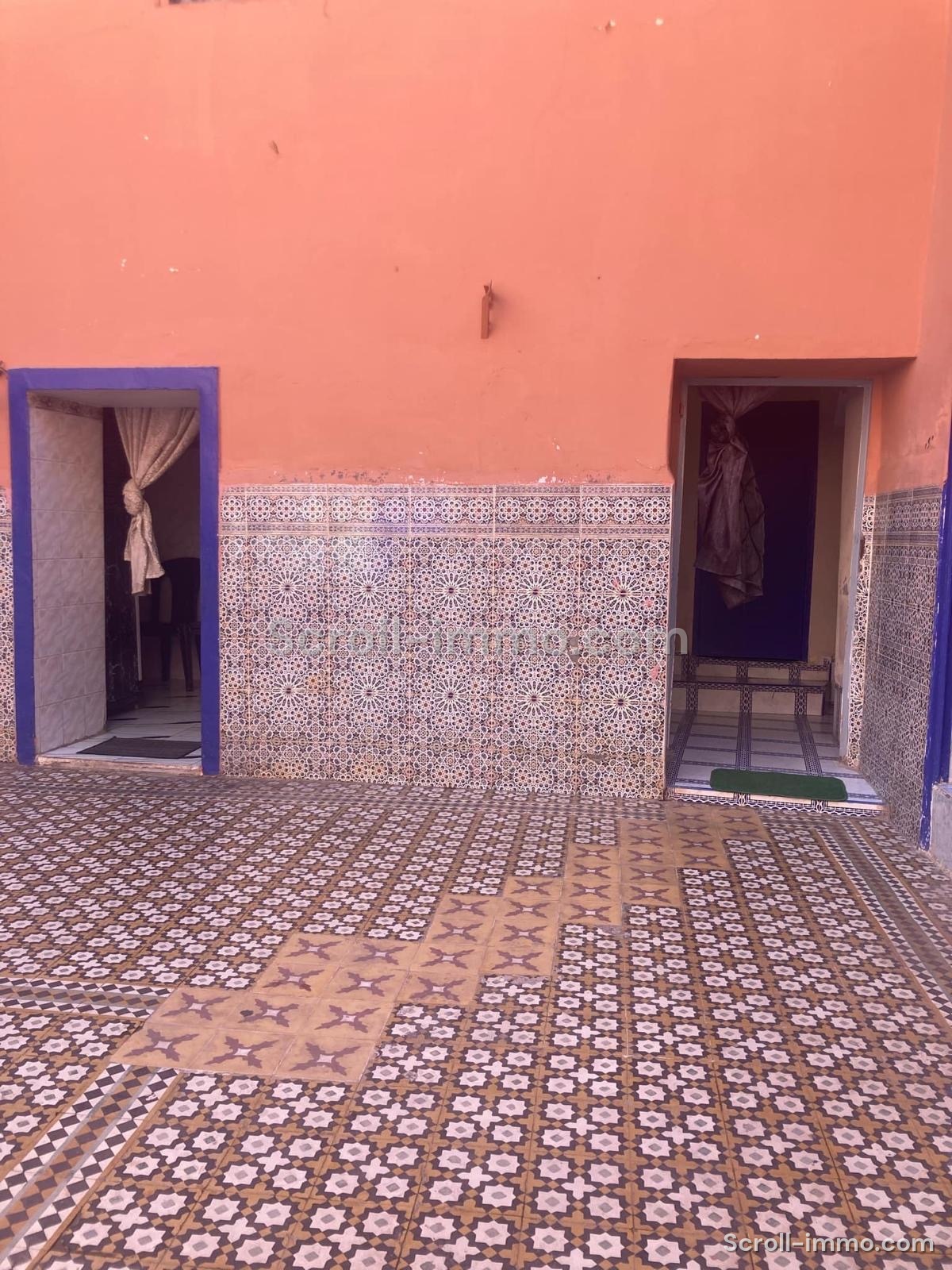 Riad 183m² Melkia à rénover 4ch – Quartier Bab Ahmar