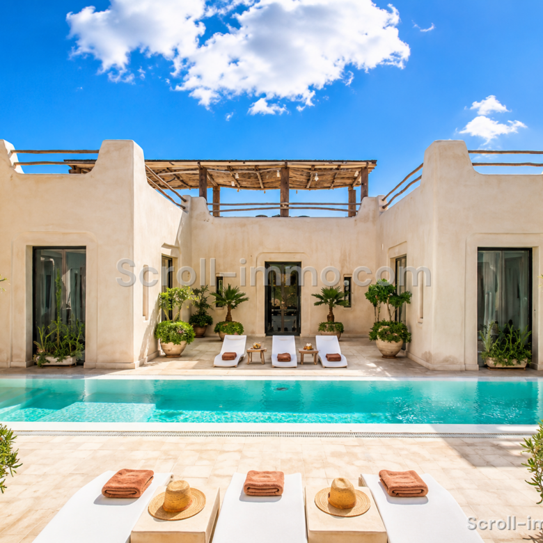 Magnifique villa Riad avec piscine Chauffée privée