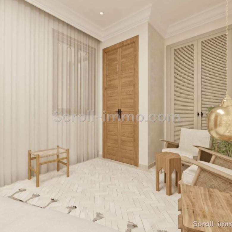 Riad de luxe titré – 112 m² au sol – 4 chambres – Médina de Marrakech