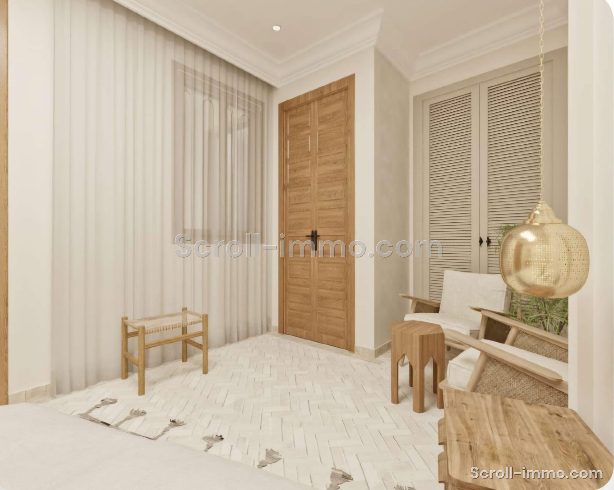 Riad de luxe titré – 112 m² au sol – 4 chambres – Médina de Marrakech