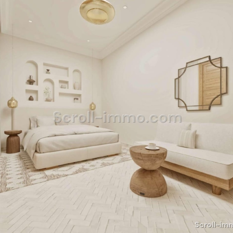Riad de luxe titré – 112 m² au sol – 4 chambres – Médina de Marrakech