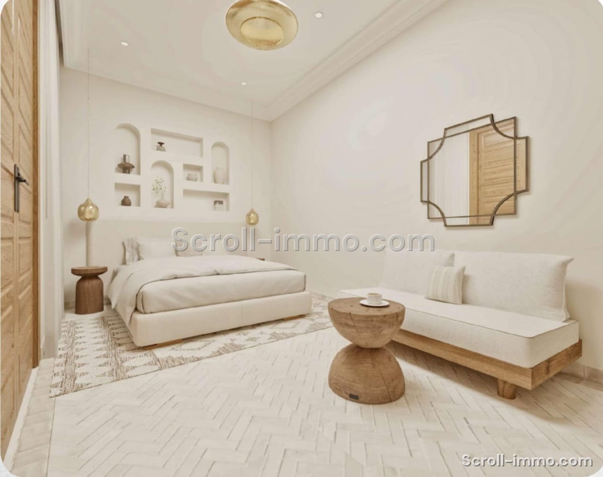 Riad de luxe titré – 112 m² au sol – 4 chambres – Médina de Marrakech