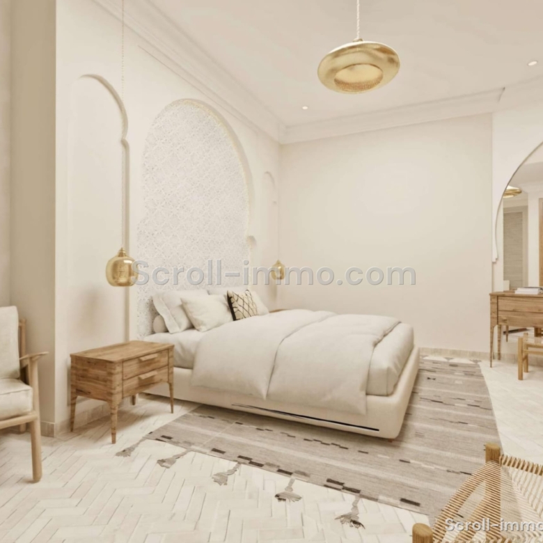 Riad de luxe titré – 112 m² au sol – 4 chambres – Médina de Marrakech