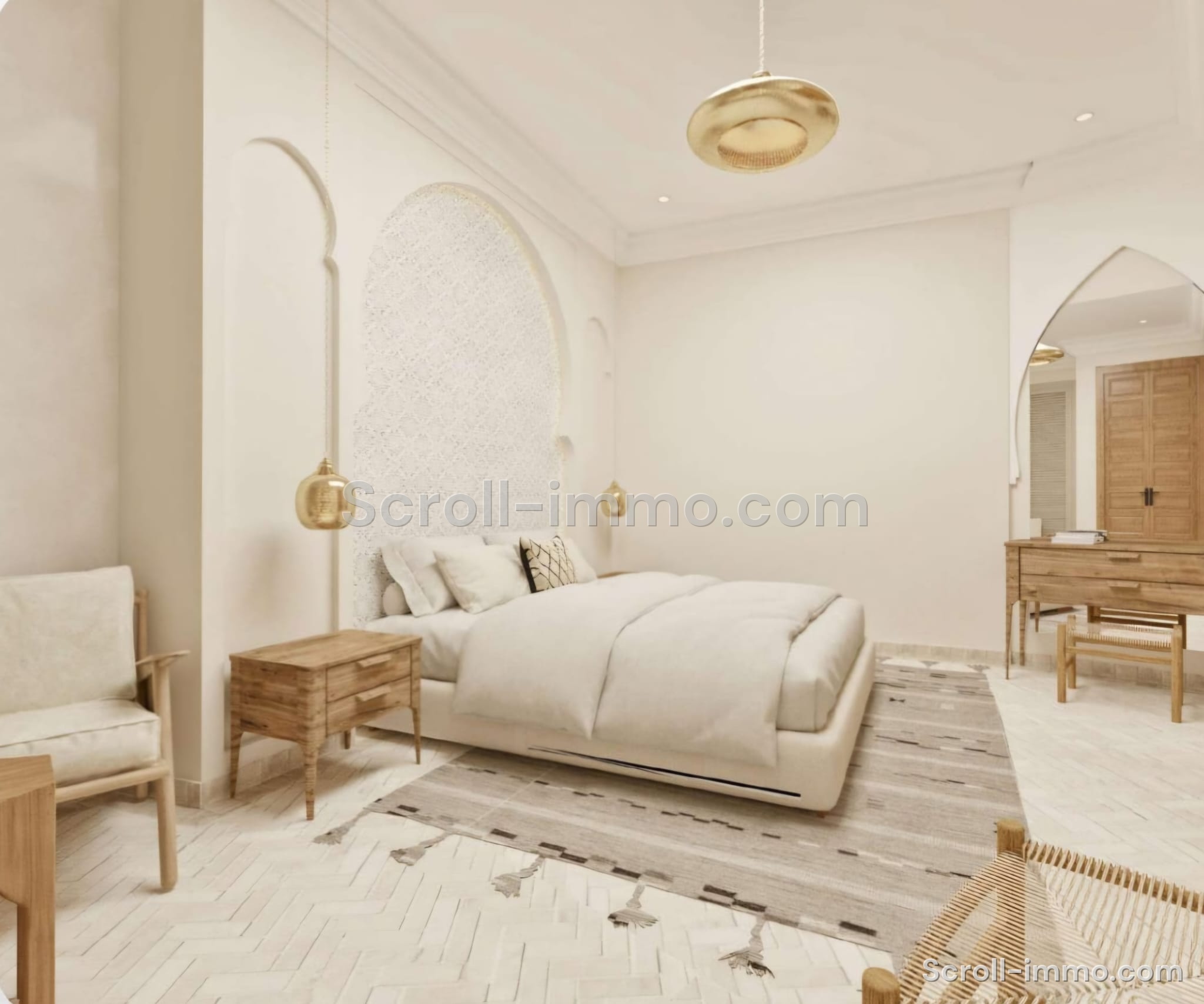 Riad de luxe titré – 112 m² au sol – 4 chambres – Médina de Marrakech