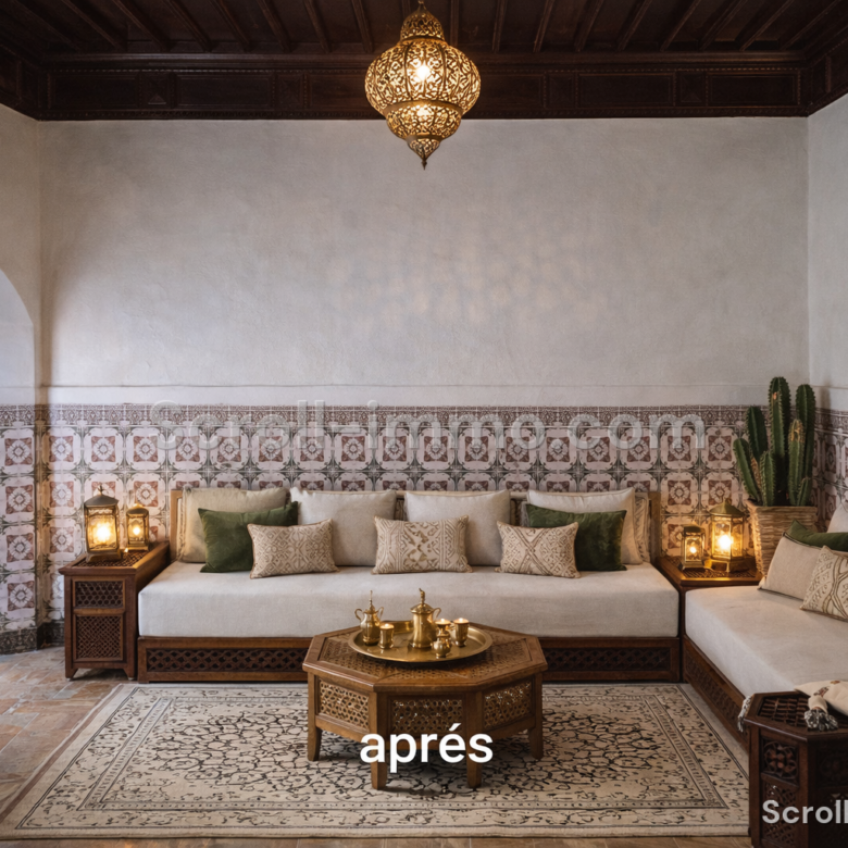 Riad Melkia 123m2 à Rénover légèrement – Hart Assoura