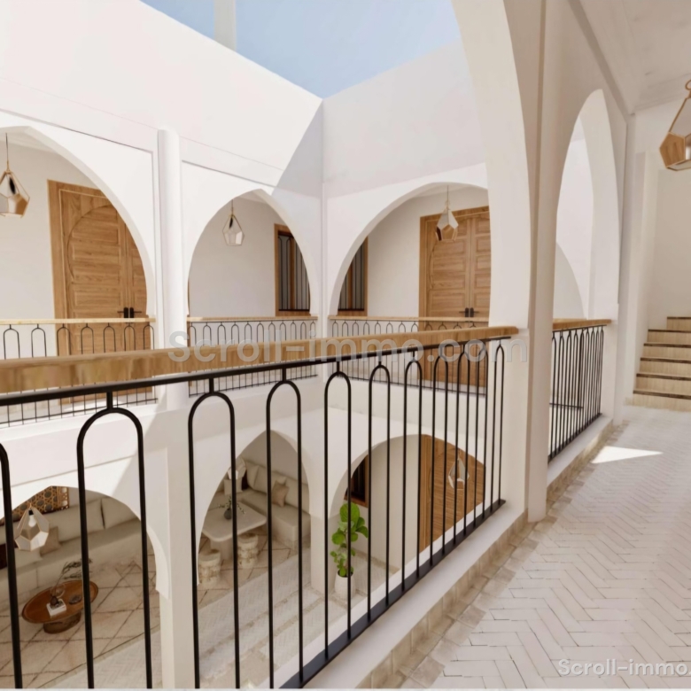 Riad de luxe titré – 112 m² au sol – 4 chambres – Médina de Marrakech