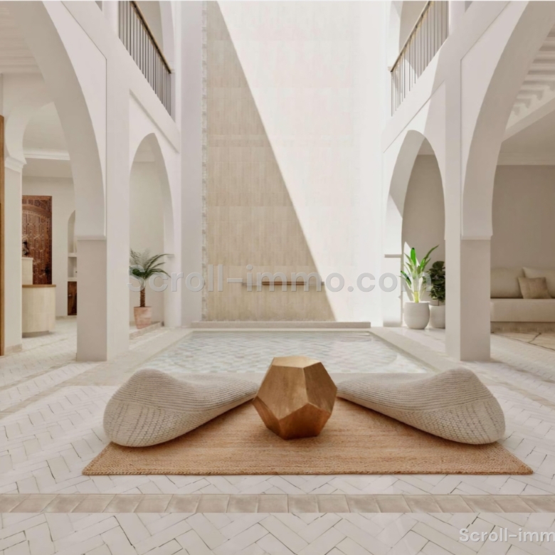 Riad de luxe titré – 112 m² au sol – 4 chambres – Médina de Marrakech