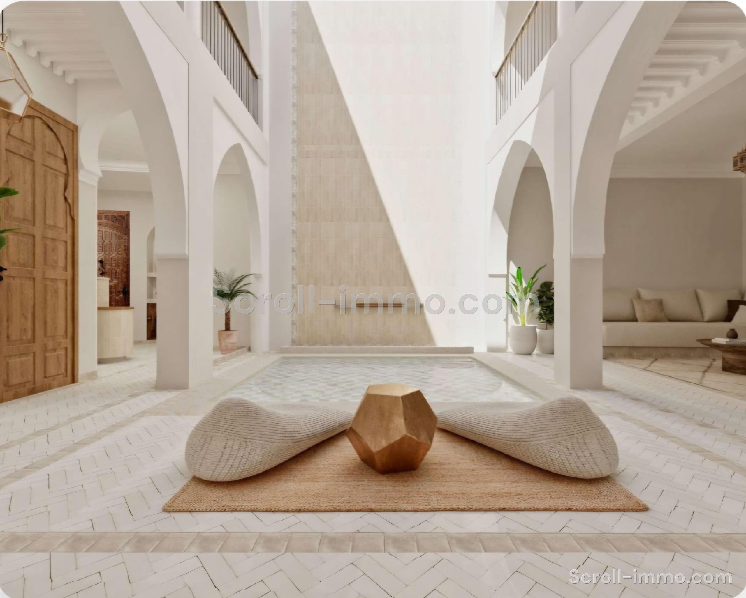 Riad de luxe titré – 112 m² au sol – 4 chambres – Médina de Marrakech