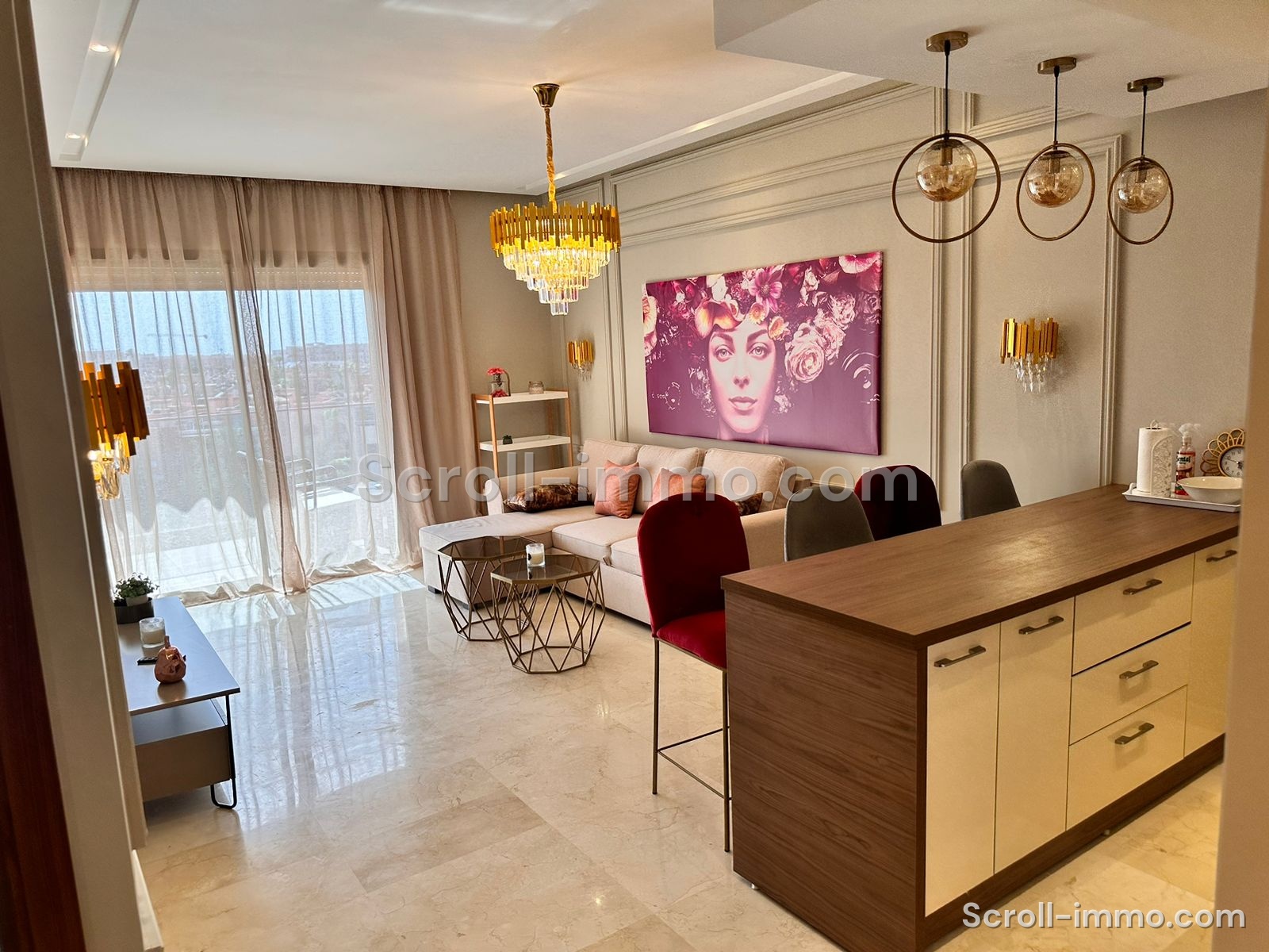 Appartement meublé 60m² Route de Casablanca