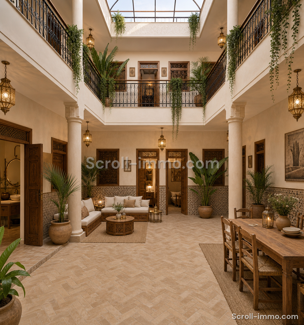 Très bon potentiel pour ce Riad Melkia Propre 160m2 – Bab Doukkala