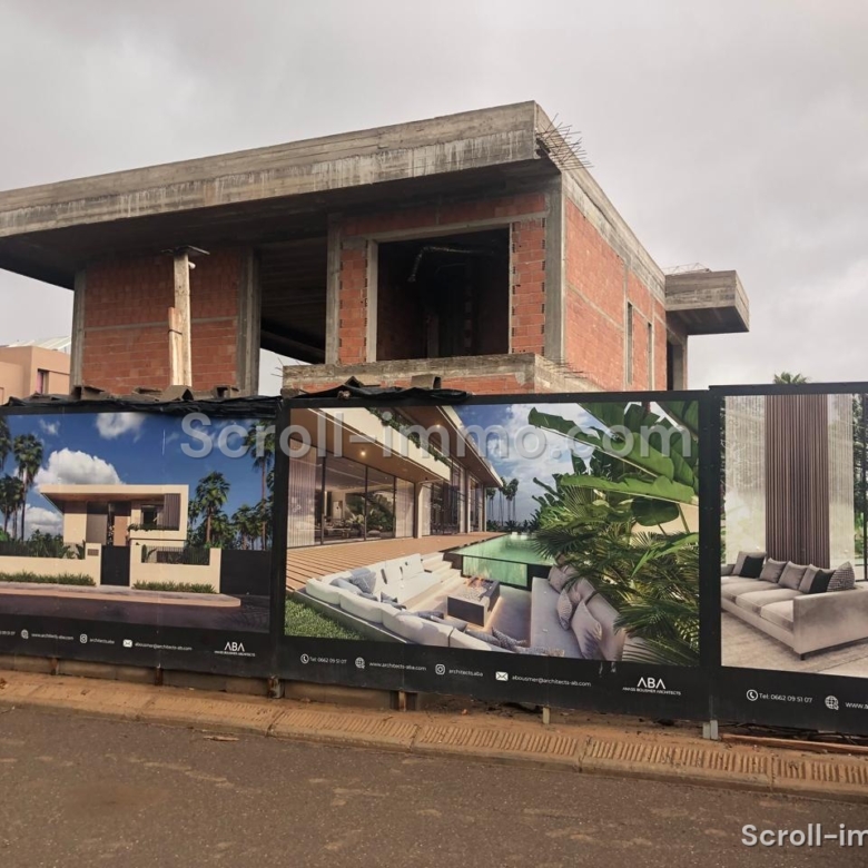 Superbe villa semi-finie contemporaine à Amelkis – Marrakech