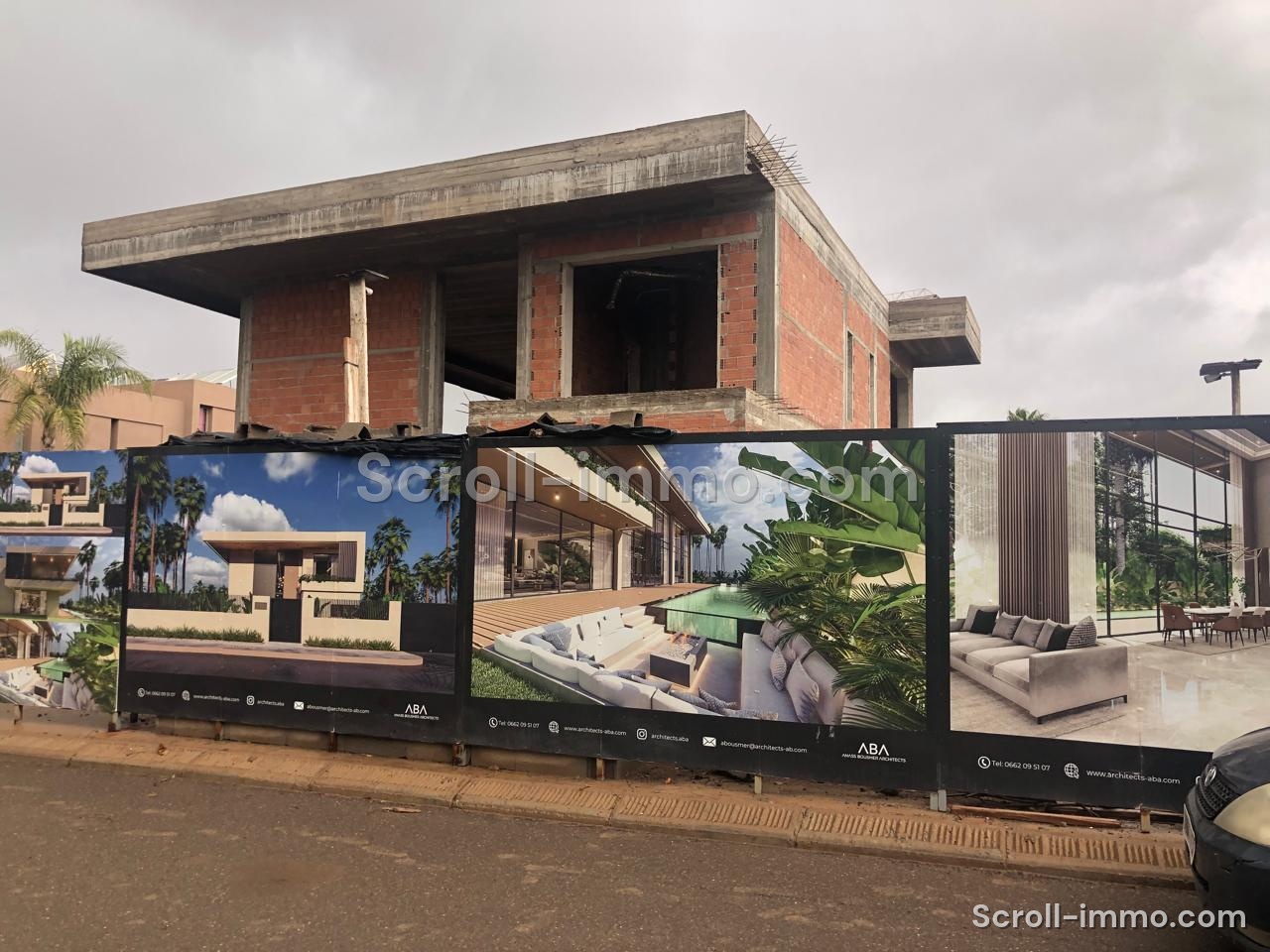 Superbe villa semi-finie contemporaine à Amelkis – Marrakech
