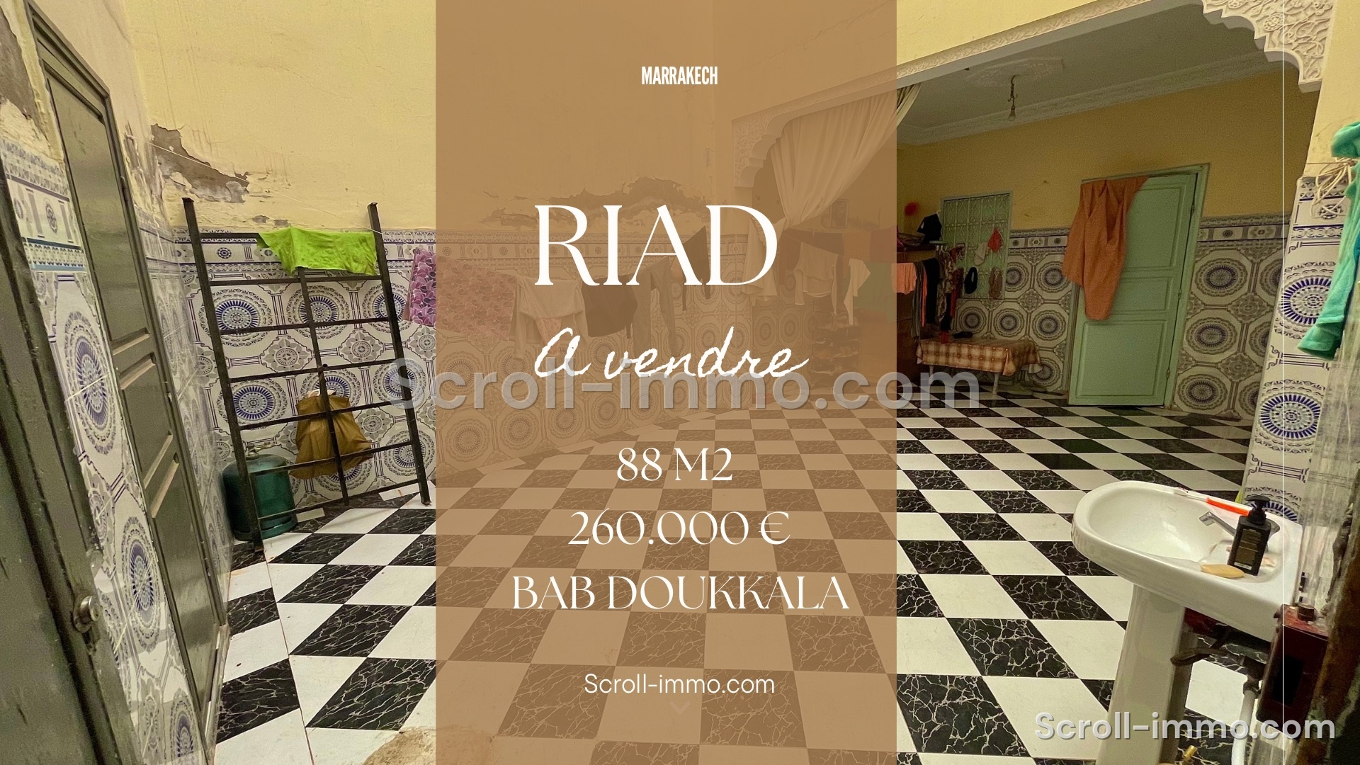 90a88565-0004-41d0-9d95-f52890f198f9-IMG_0374 Riad Titré à rénover 88m² Bab Doukkala