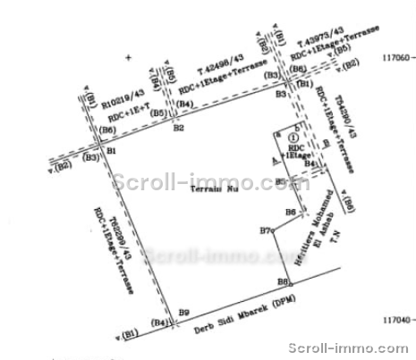 Terrain 190m² Titré à Sidi Mimoun