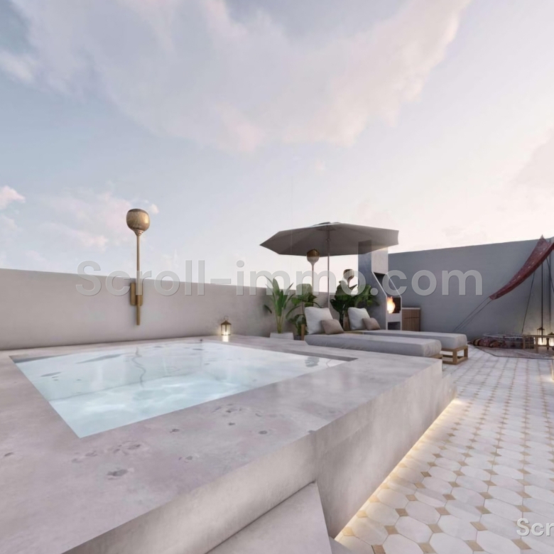 Riad de luxe titré – 112 m² au sol – 4 chambres – Médina de Marrakech