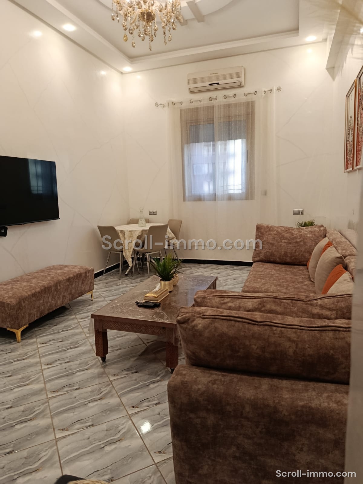 Appartement 72m2, 2 chambres, résidence sécurisé, Piscine, Route de Fez