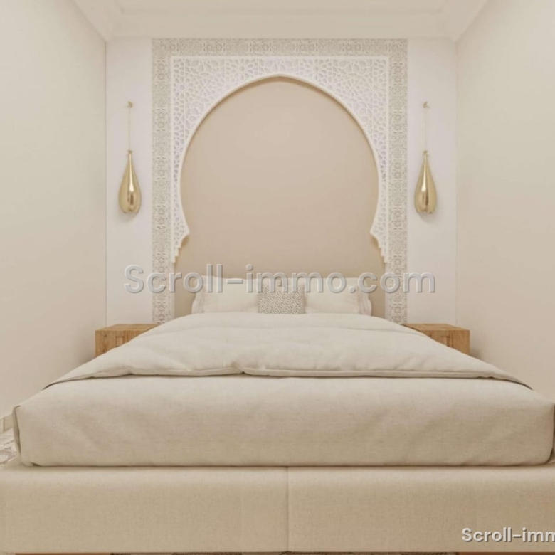Riad de luxe titré – 112 m² au sol – 4 chambres – Médina de Marrakech