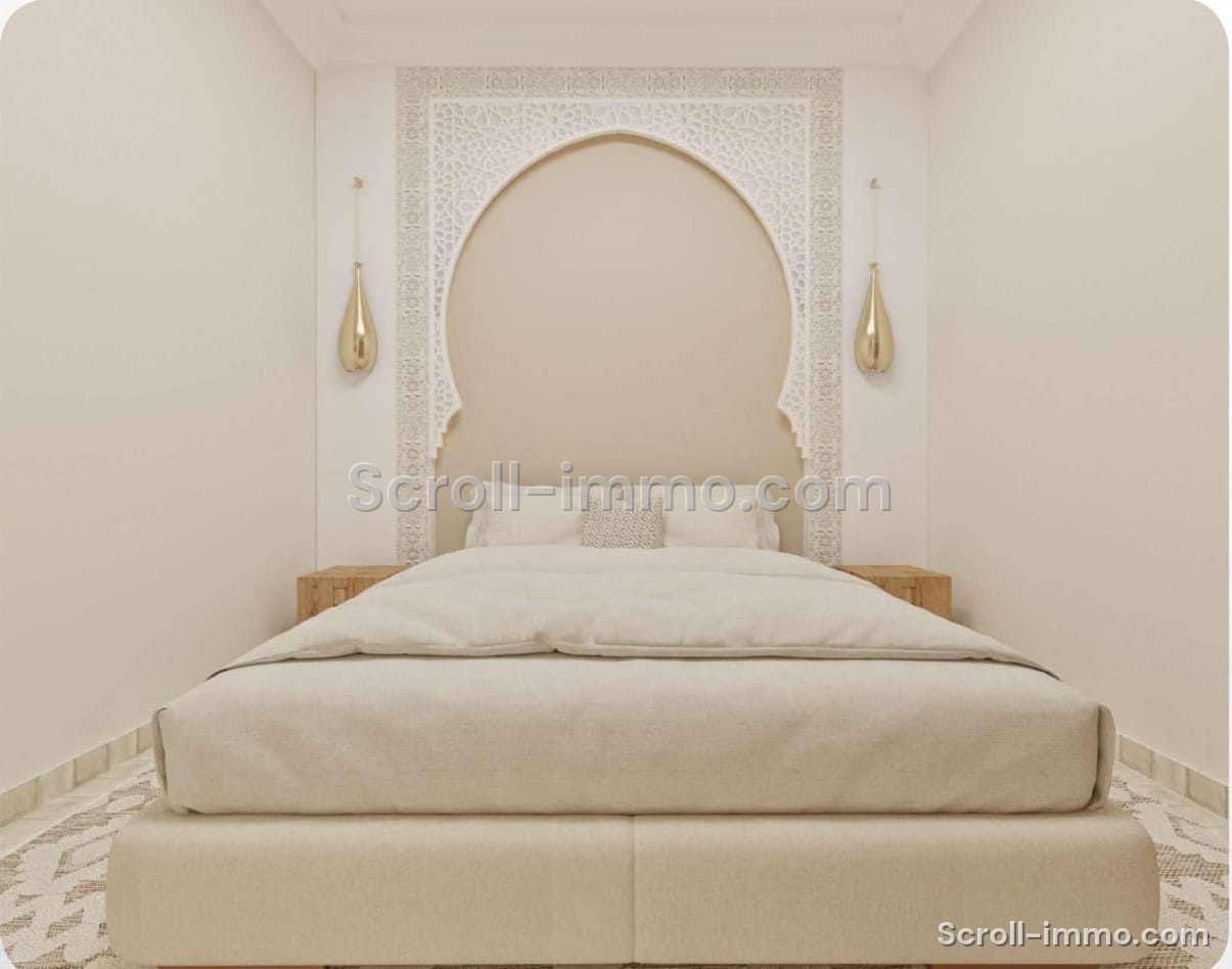Riad de luxe titré – 112 m² au sol – 4 chambres – Médina de Marrakech
