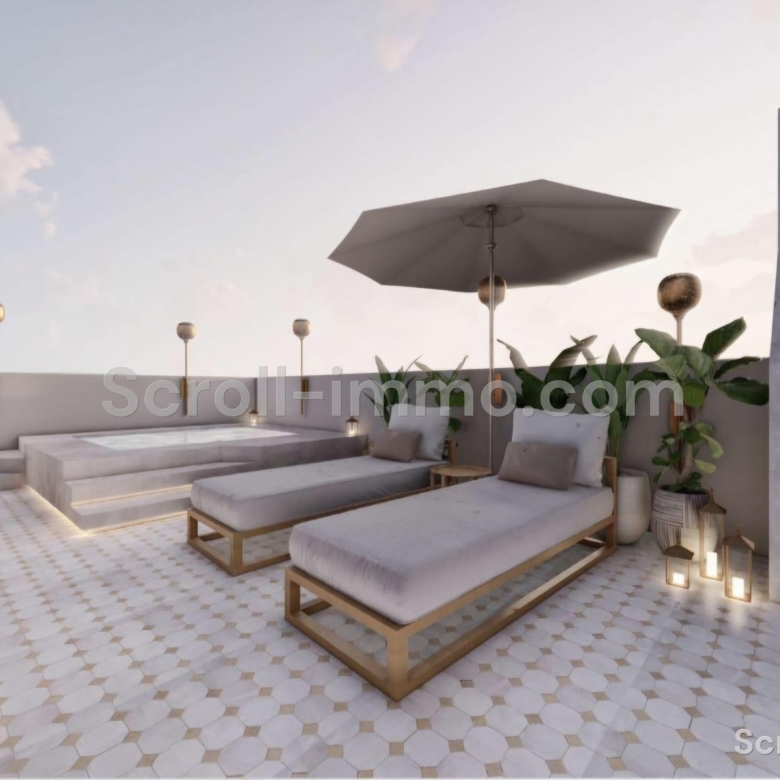 Riad de luxe titré – 112 m² au sol – 4 chambres – Médina de Marrakech