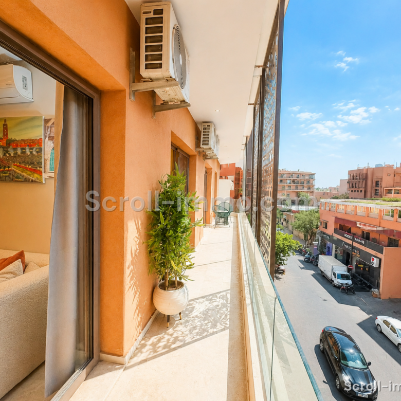 À LOUER meublé – Appartement longue durée derrière Carré Eden, Guéliz