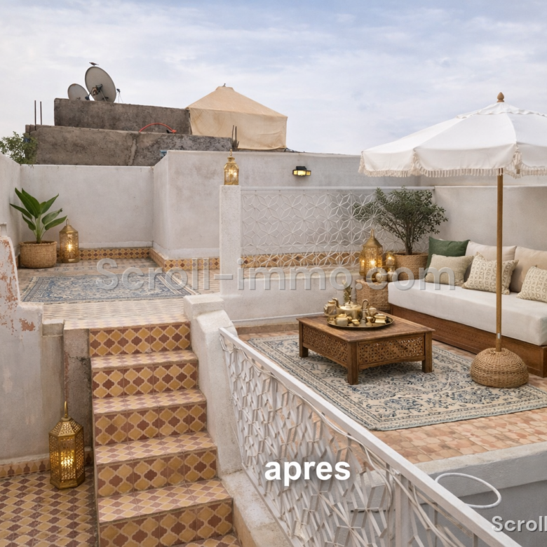 Riad Melkia 123m2 à Rénover légèrement – Hart Assoura