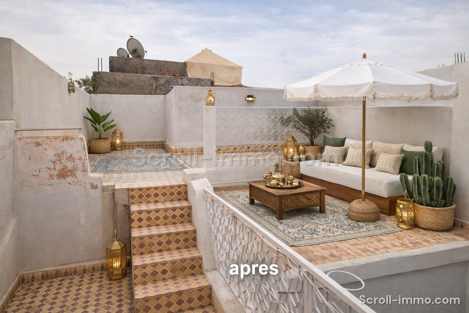 Riad Melkia 123m2 à Rénover légèrement – Hart Assoura
