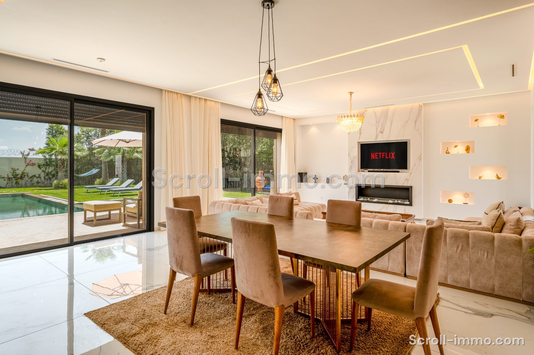Villa moderne haut standing à louer meublée – Route de l’Ourika, Marrakech