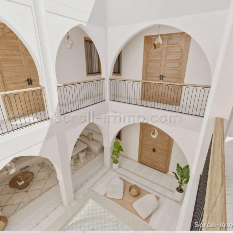 Riad de luxe titré – 112 m² au sol – 4 chambres – Médina de Marrakech