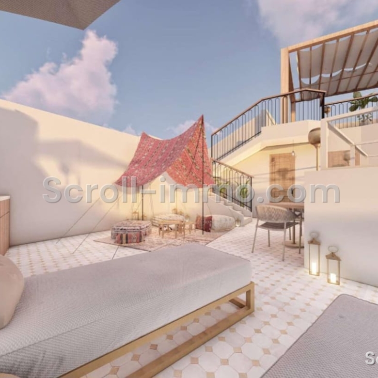 Riad de luxe titré – 112 m² au sol – 4 chambres – Médina de Marrakech