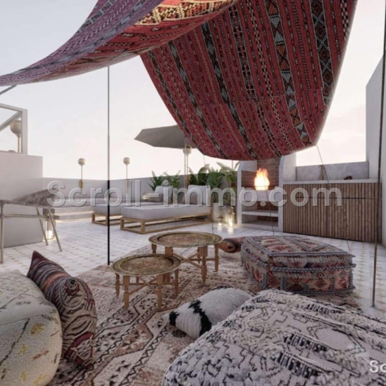 Riad de luxe titré – 112 m² au sol – 4 chambres – Médina de Marrakech