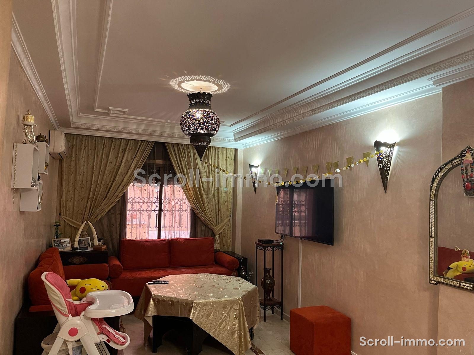 Appartement RDC côté cour – 80m² à Guéliz