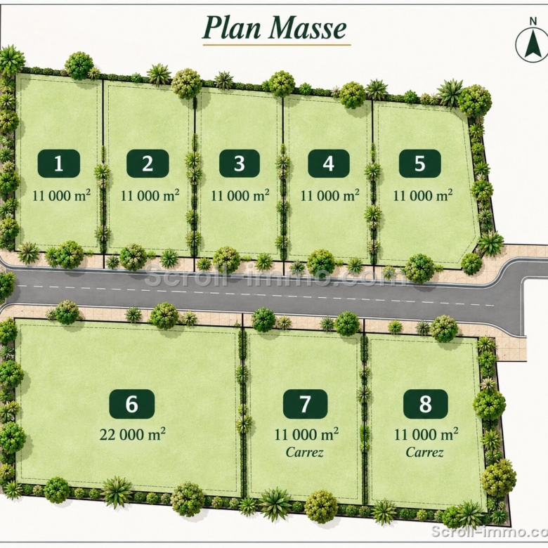 Lots de terrain – 11080m² à Route de l’Ourika -Marrakech