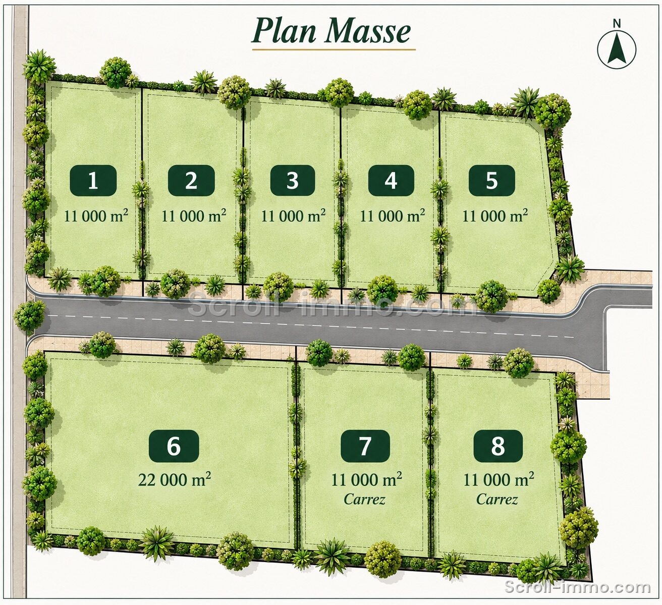 Lots de terrain – 11080m² à Route de l’Ourika -Marrakech