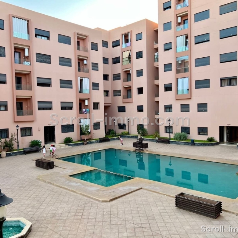 Appartement dans une résidence avec piscine à vendre – 80m² à Route de Safi