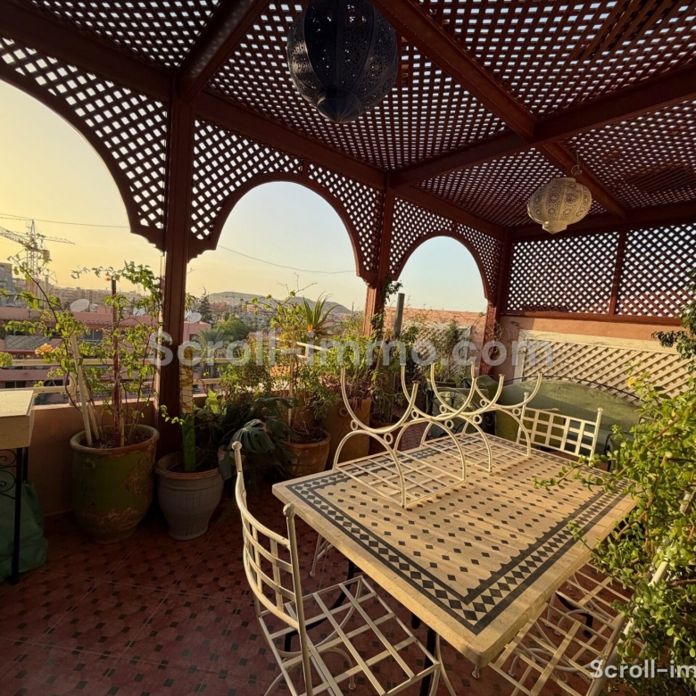 À vendre appartement ensoleillé avec terrasse – 111m² à Guéliz