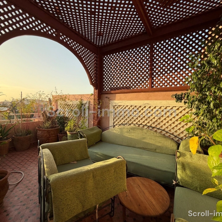 À vendre appartement ensoleillé avec terrasse – 111m² à Guéliz